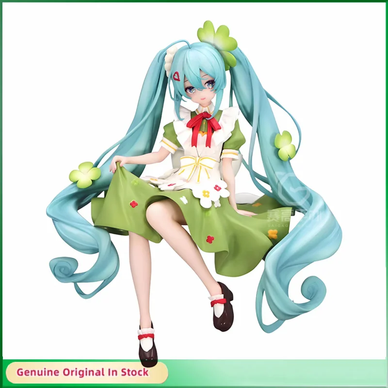 figurine-originale-vocaloid-hatsune-miku-trefle-fleur-fee-pvc-kawaii-figurines-d'action-bouchon-de-nouilles-modele-decoration-de-bureau