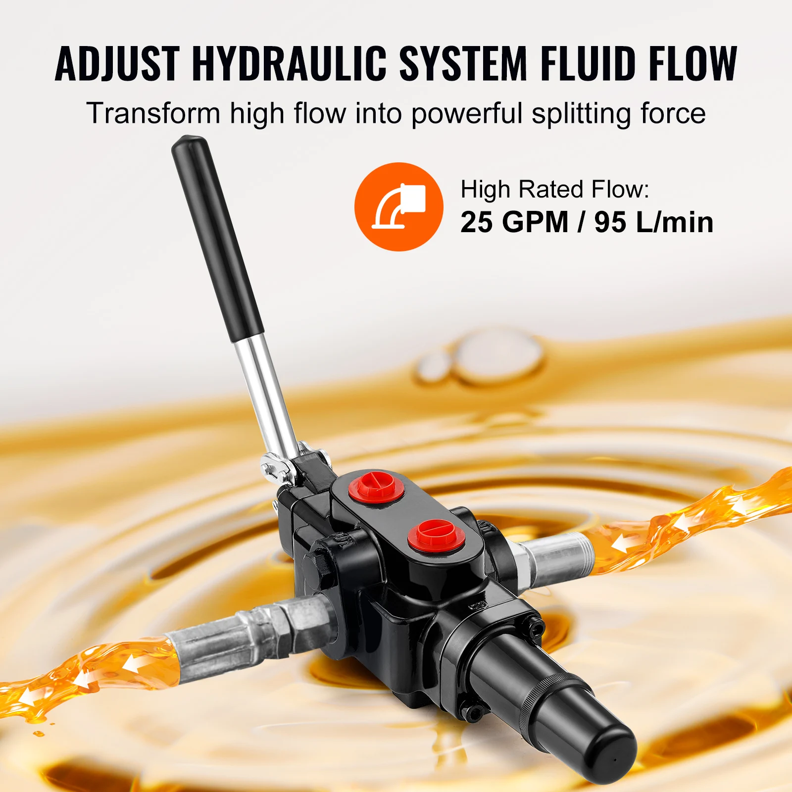ToAuto Manuelles Hydraulisches Richtungssteuerventil – 1 Spule, 11 GPM, Mit Joystick, Für Traktoren & Landtechnik
