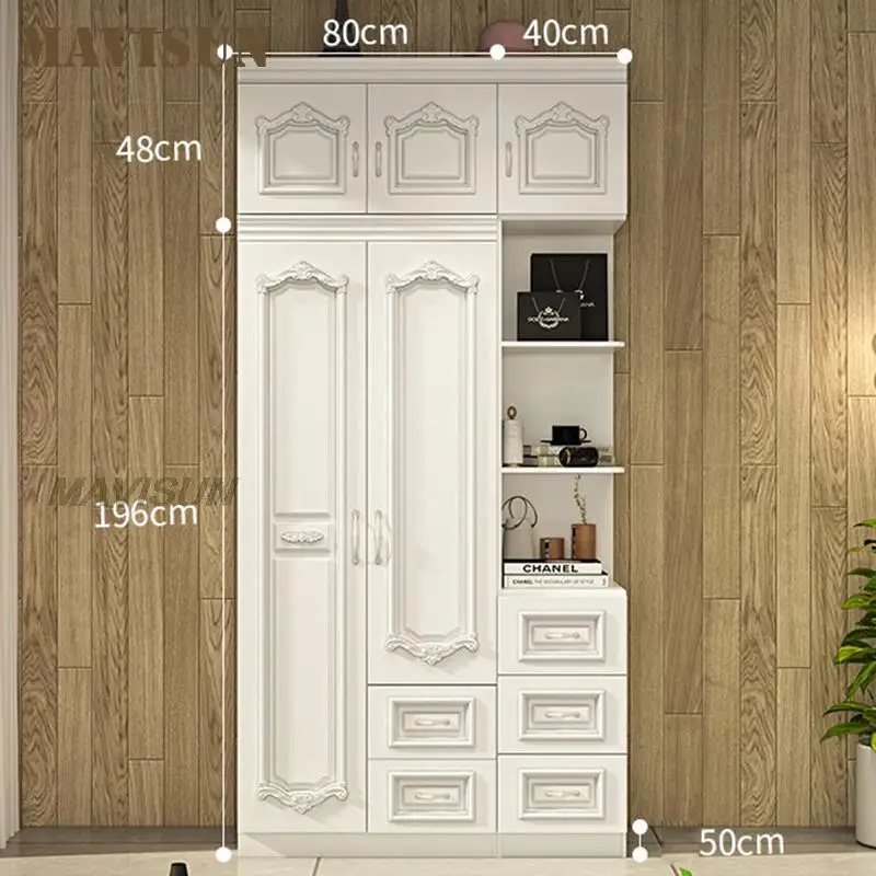 

Новый шкаф для маленькой квартиры, белый цвет, роскошный американский размер, сборка шкафа, деревянный Европейский шкаф, шкаф для спальни, гардеробный шкаф