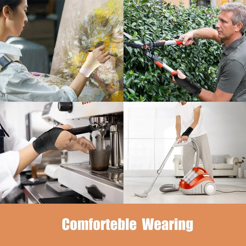 "1/2 peças de cinta de pulso para alívio da dor no túnel do carpo e da artrite – suporte de compressão ultrafino e respirável para uso diário