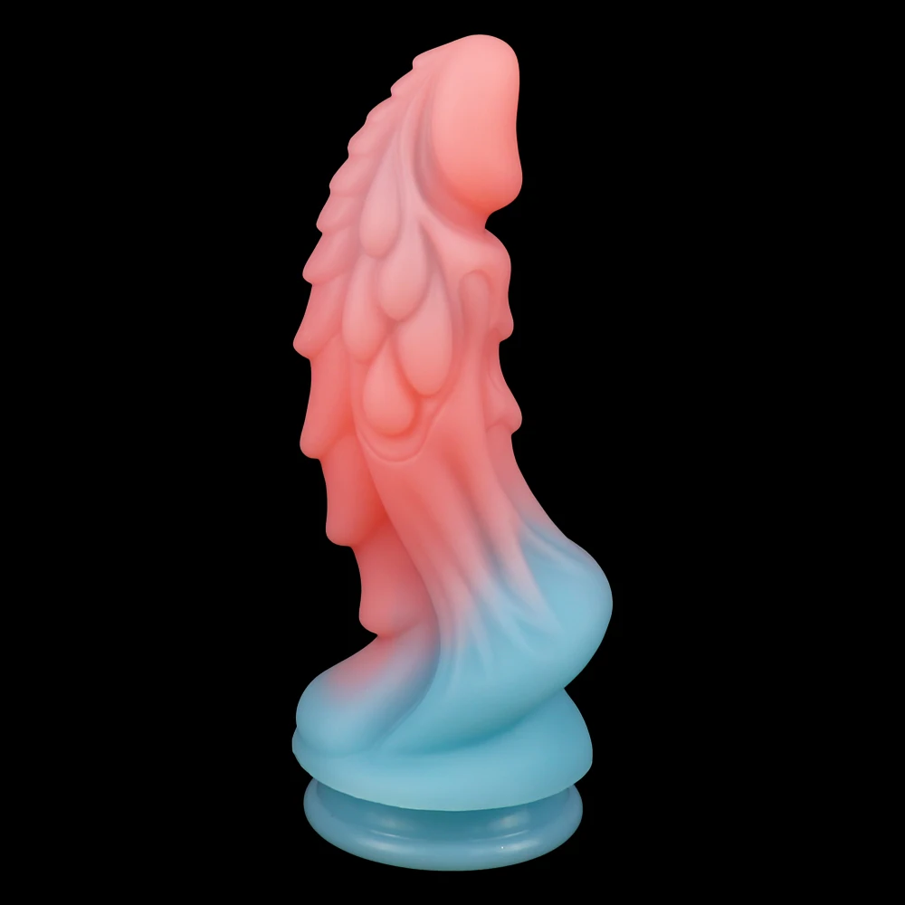 Glow in The Dark Silicone Dildo Anal Plug Suction Cup Realistic Textured G Spot Stimulator Adult Sex Toy Couple - view 2