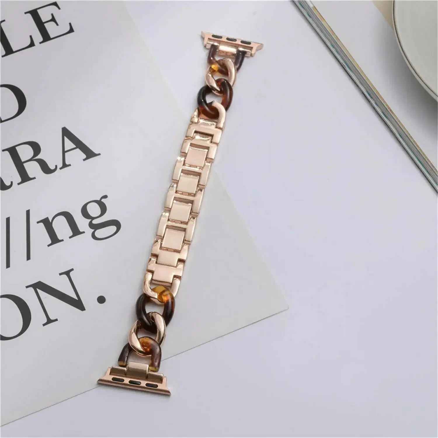 Stainless Steel Band For Apple Watch Series Ultra 2 49mm 11 10 9 8 7 6 5 4 SE Fashion Resin Bracelet 45mm 41mm 44mm 40mm 42/46mm