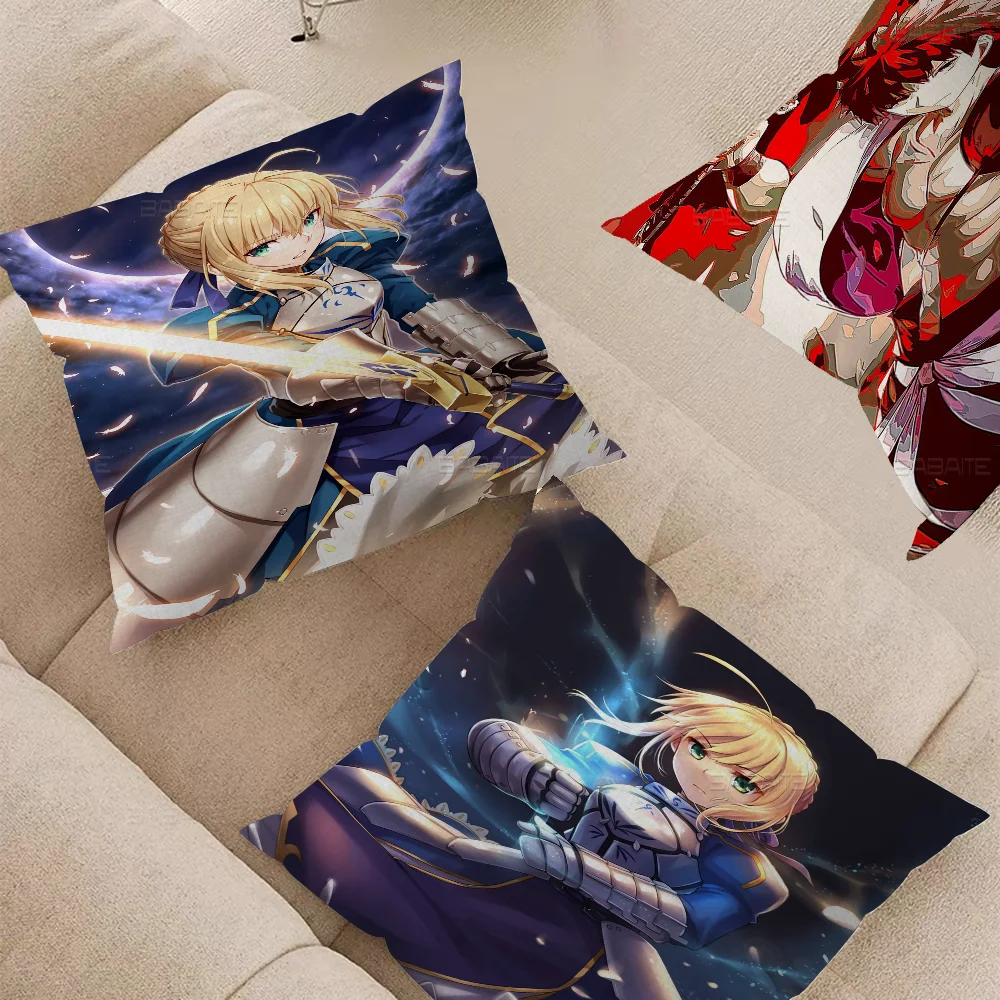 Anime Zero Stay Night Cartoon Pillowcase Toon Gift Cushion Cover Bedroom Home Sofa Chair Seat Decor Pillow Case