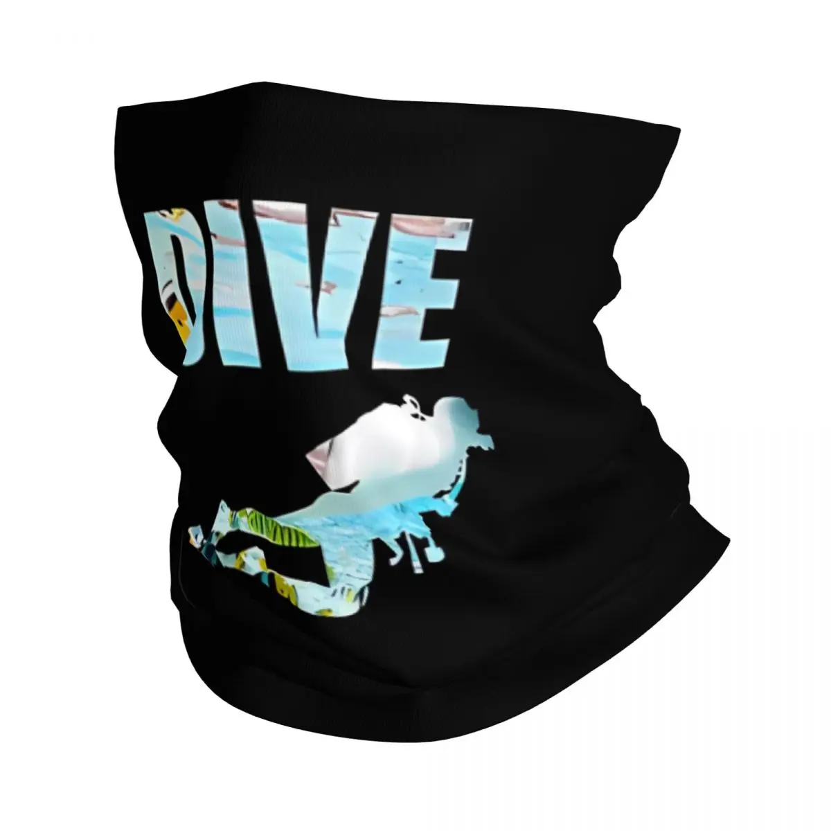 Dive Funny Scuba Diving Bandana Neck Gaiter Printed Sport Quote Saying Balaclavas Wrap Scarf Headwear Men Women Adult All Season