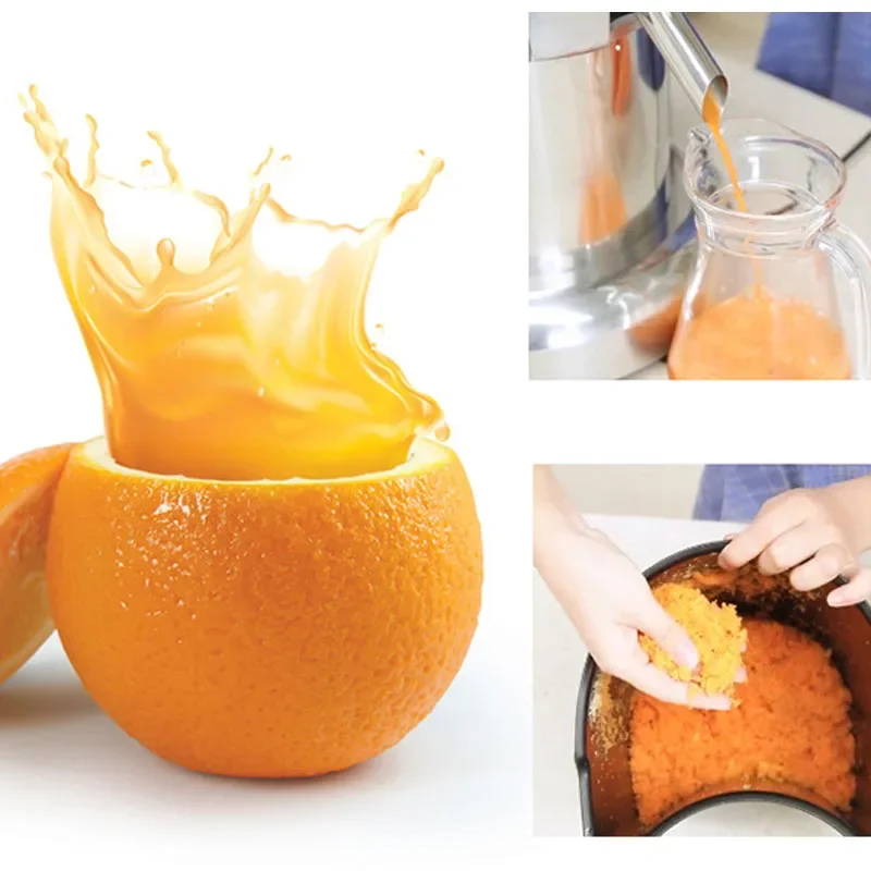 Electric Fruit Juicer Independent Pomace Discharge Outlet Low Vibration Stable Operation Stainless Steel Commercial Juice Maker