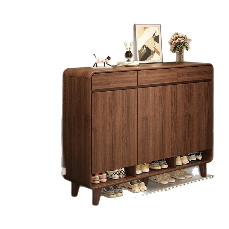 

Shoe cabinet home storage Home corridor integrated storage against the wall New Chinese style