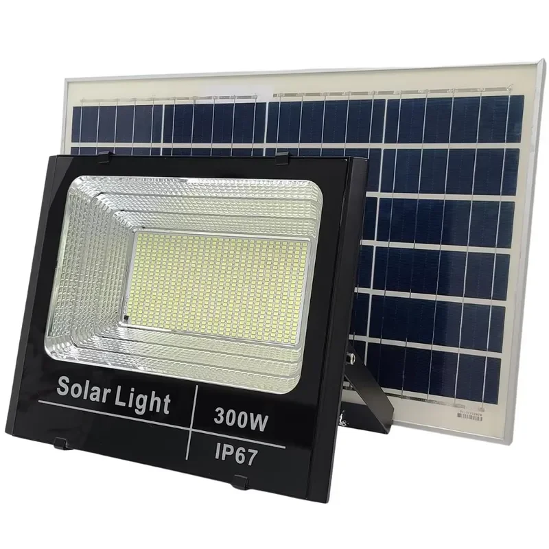 Hot Selling Outdoor 810 LED Chip ABS Solar Flood Light with Remote Control IP67 400W/300W Power for Garden and Landscape
