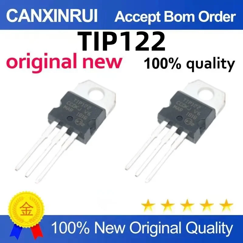 （100 pieces）TIP122 5A 100V Triode TO-220 Darlington