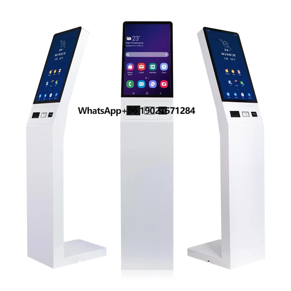 

Floor Standing 15 17 19 21 32 43 Inch Queue Management Kiosk Self-payment Kiosks with Printer QR Code Scanner NFC