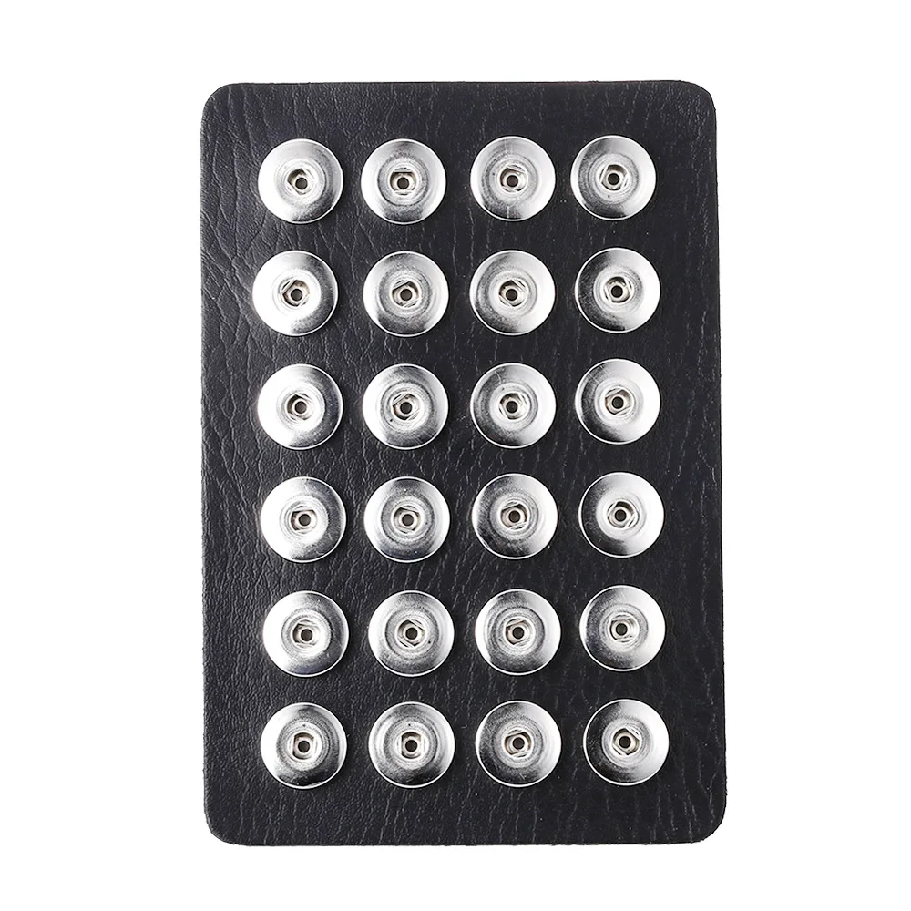 Pu Leather Display Doard Component Fit 12mm 18mm Snap Button For Bracelet Interchangeable Jewelry Women Accessorie Findings