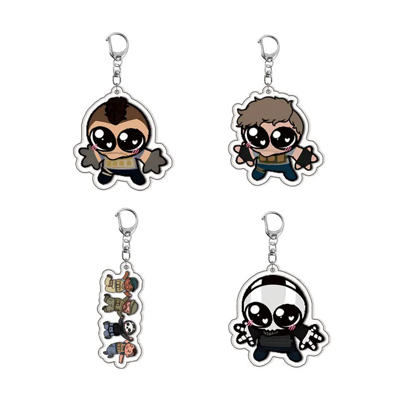 Anime Hot Grote Ogen Karakters Patroon Acryl Sleutelhanger Kawaii Cartoon Y2k Autosleutel Ring Accessoires Charm Rugzak Ornament Gift