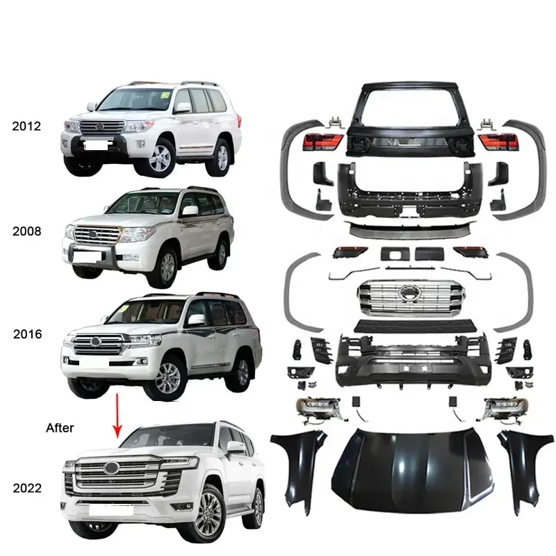 Car Modification Parts Body Kit For Toyota Land Cruiser LC200 2008-2015 Upgrade to LC300 Facelift