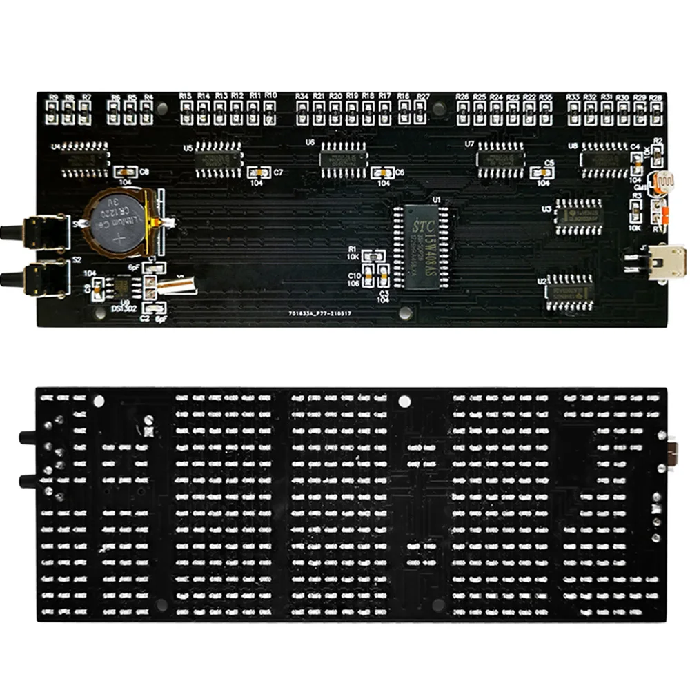 Kit de bricolaje SMD LED Dot Matrix reloj Digital, hora/temperatura, pantalla LCD, soldadura eléctrica, Suite de entrenamiento, rojo/verde/azul