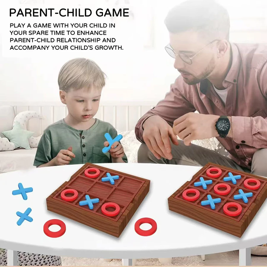 

Настольная игра «Крестики-нолики» для двух игроков, интерактивная логическая и стратегическая игра, подарок для всей семьи, вечеринок, дней рождения, для мальчиков и девочек