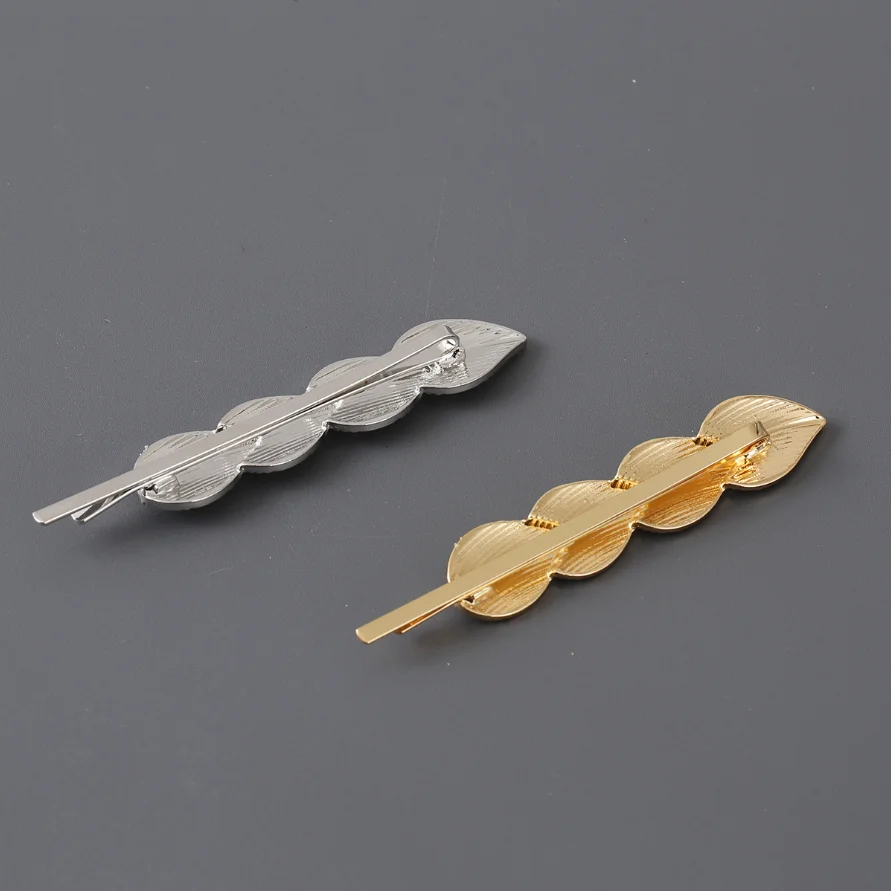 Gold Plated Metal Coin Barrette for Women Headwear Arabic Wedding Hair Jewelry Bridal Hair Accessories Leaf Side Clips Wholesale