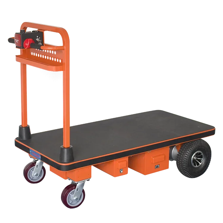 Portable Electric Hand Cart with Four-Wheel Trolley General Purpose and Platform Truck for Effortless Transportation