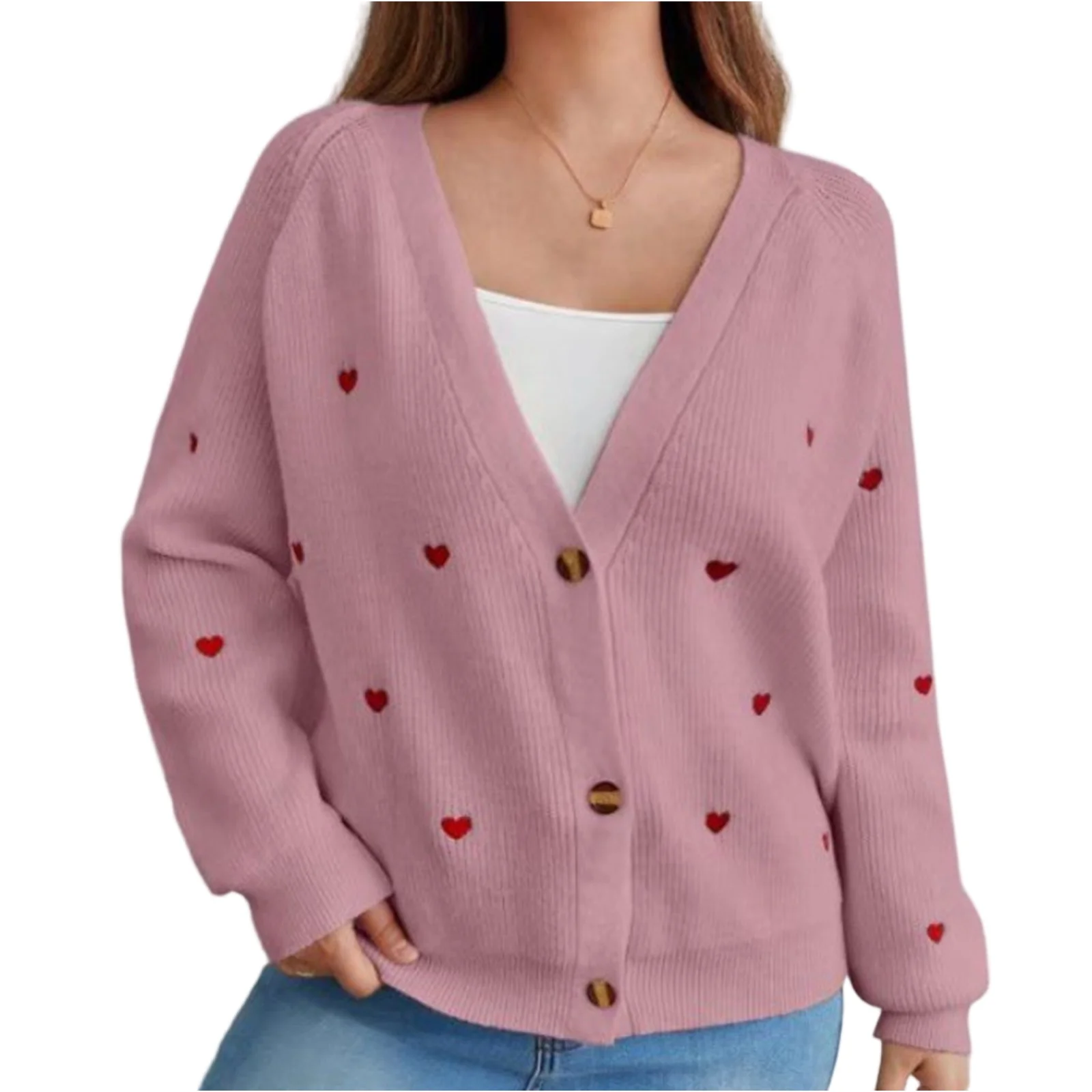 

Autumn and Winter Clothing Hot Sales Casual Minimalist Cardigan Knit Outerwear V-neck Sweater Cardigan for Women Daily Wear