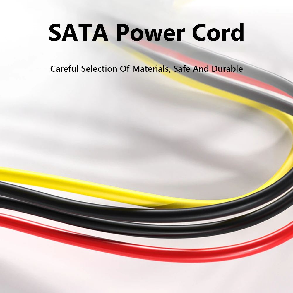 SATA 3.5/2.5 inch 1 to 5 SATA Hard Drive Power Supply Splitter Cable Cord 18AWG SATA Power Cable Server DIY Splitter Cord