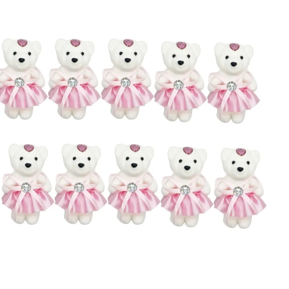 

10pcs/set Foam Bear Bear Plush Foam Toys Plush Animal Plush Doll Mini Bear Flower Bouquet DIY 12cm Cartoon Bouquet Doll