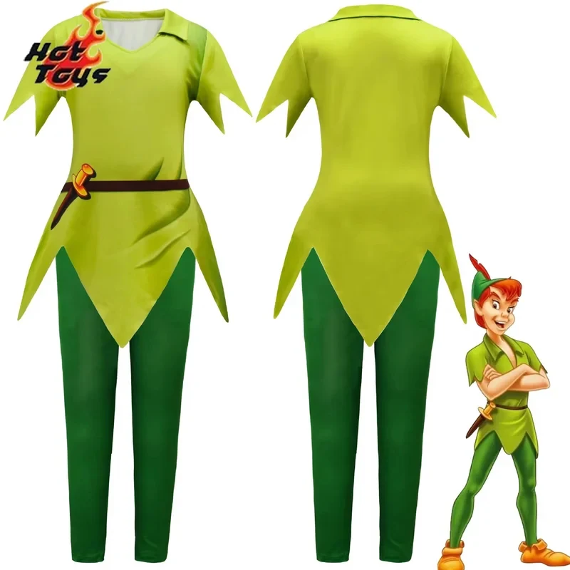 ☆ Disfraz de Peter Pan de SunlCos para Halloween, Disfraz de Anime de Tinker Bell, Disfraz de Príncipe Élfico para Fiesta de Disfraces, Ropa para Actuaciones ☆