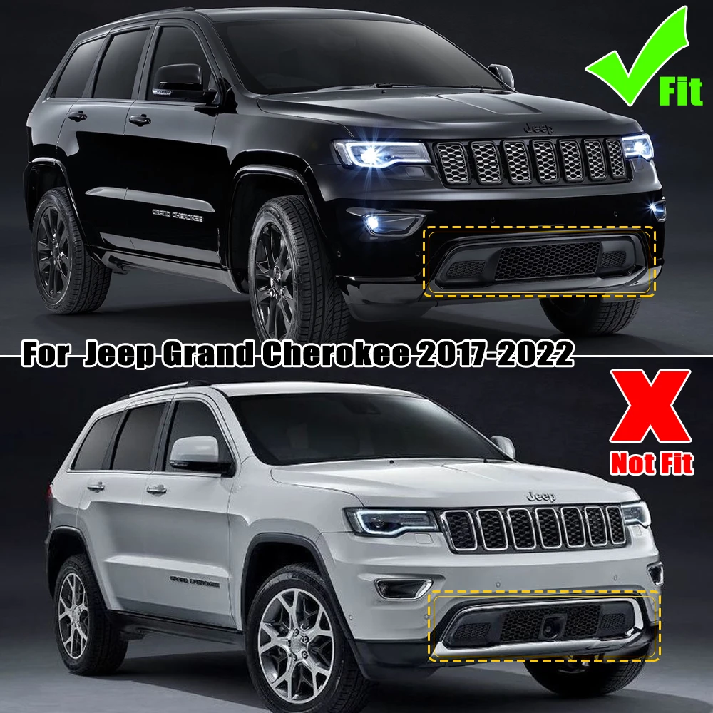 Front Bumper Grille for Jeep Grand Cherokee 2017 2018 2019- 2022 ABS Replaced Racing Grills Lower Grille cars accessories