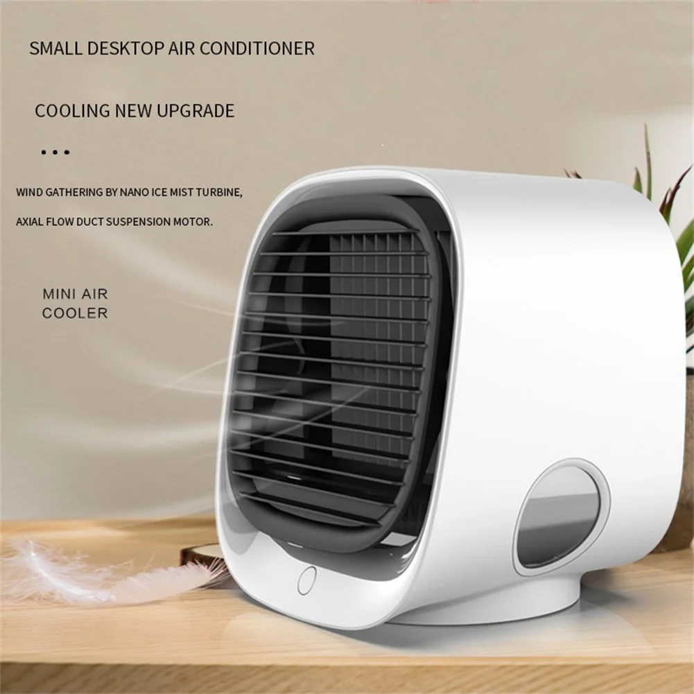 

Mini humidification cooling fan office desktop home portable air conditioning fan usb dormitory fan air cooler