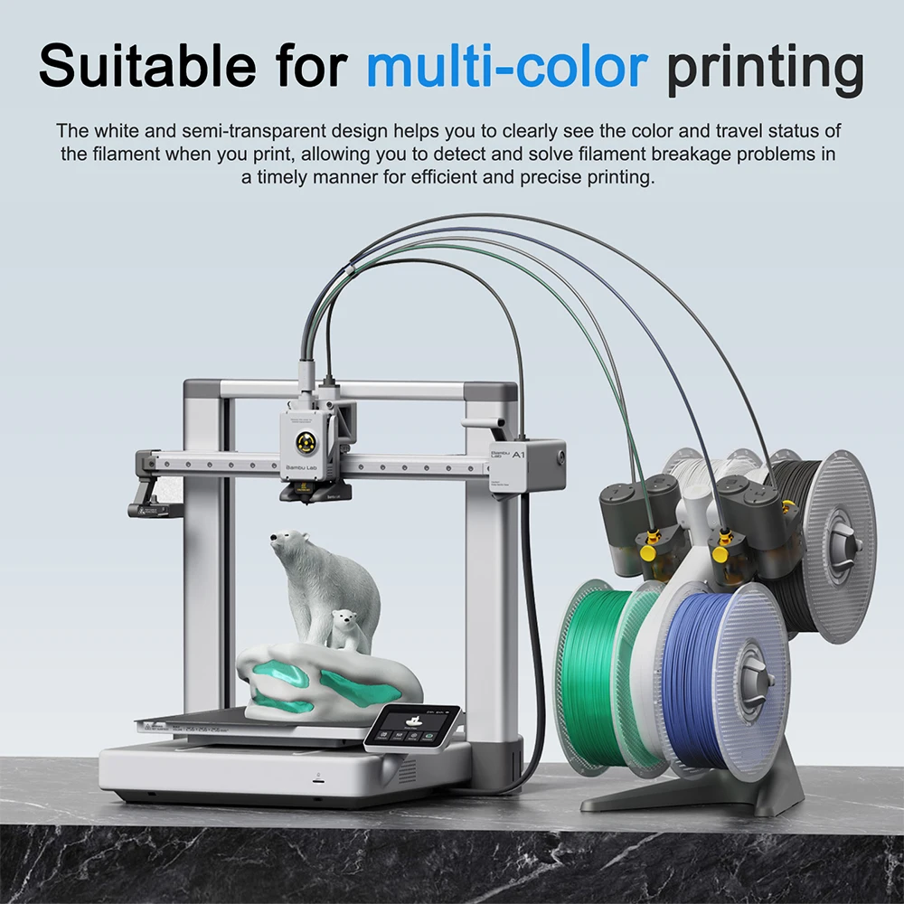PTFE Tube Fits For Bambu Lab A1 Mini P1P P1S X1C Direct Drive Extruder Tube ID 2mm-2.5mm OD 4mm For Creality K1 Ender 3 V3