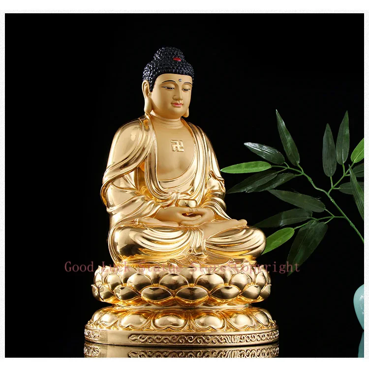 

Buddhist high-grade home family efficacious bless Talisman Mascot gilding gold Sakyamuni Buddha copper statue -30CM