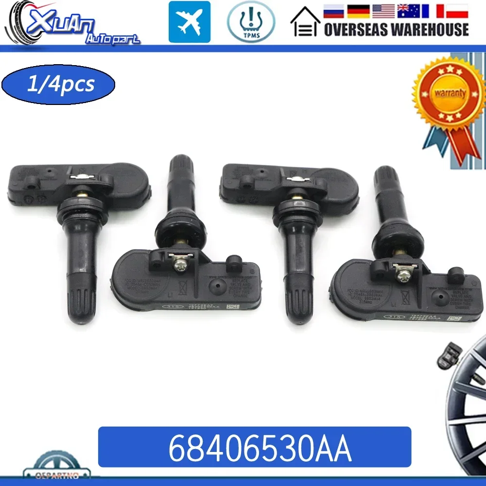 

68406530AA TPMS Tire Pressure Sensor Monitor System for Jeep Compass Liberty Wrangler Dodge Dakota Durango Chrysler 315Mhz