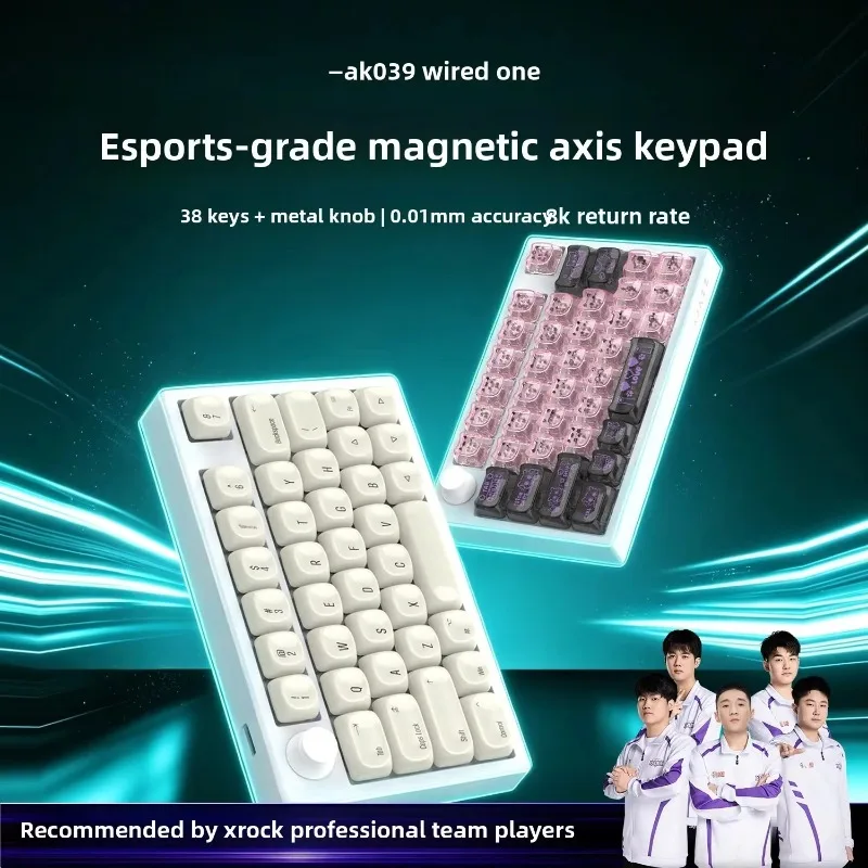 Ajazz for AK039 Magnetic Switch One Handed Gaming Keyboard 38 Keys 8K RT Low Latency Metal Knob Wired Keypad for PC ESports Game - view 6