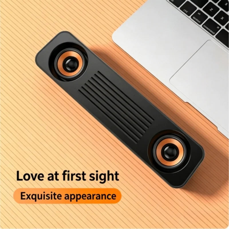 T83 Desktop Computer TV Long Bar Multimedia Speaker Mini USB Wired Monophonic Sound Box for Home Entertainment