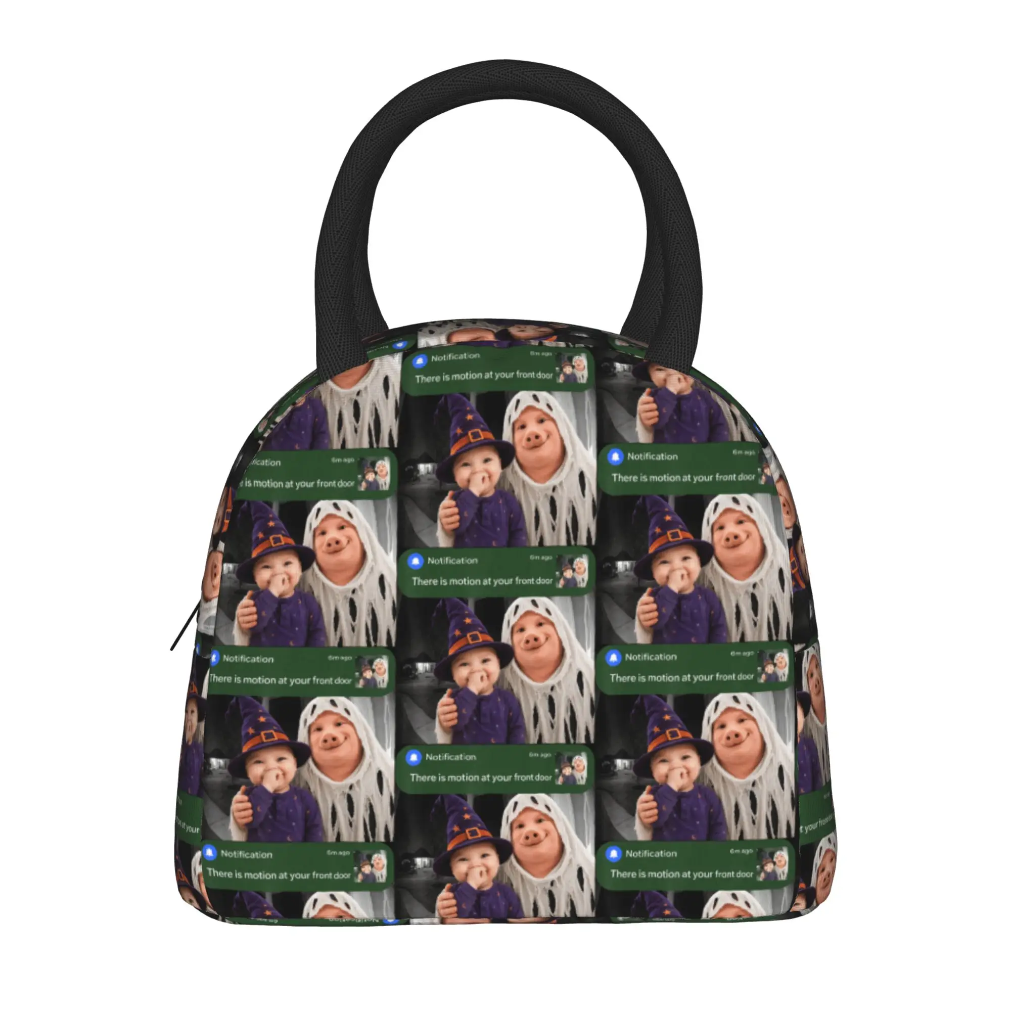 There is Motion At Your Front Door John Pork and Ai Baby Lunch Bag For Child  Lunch Box Fashion Cooler Bag Oxford Tote Handbags