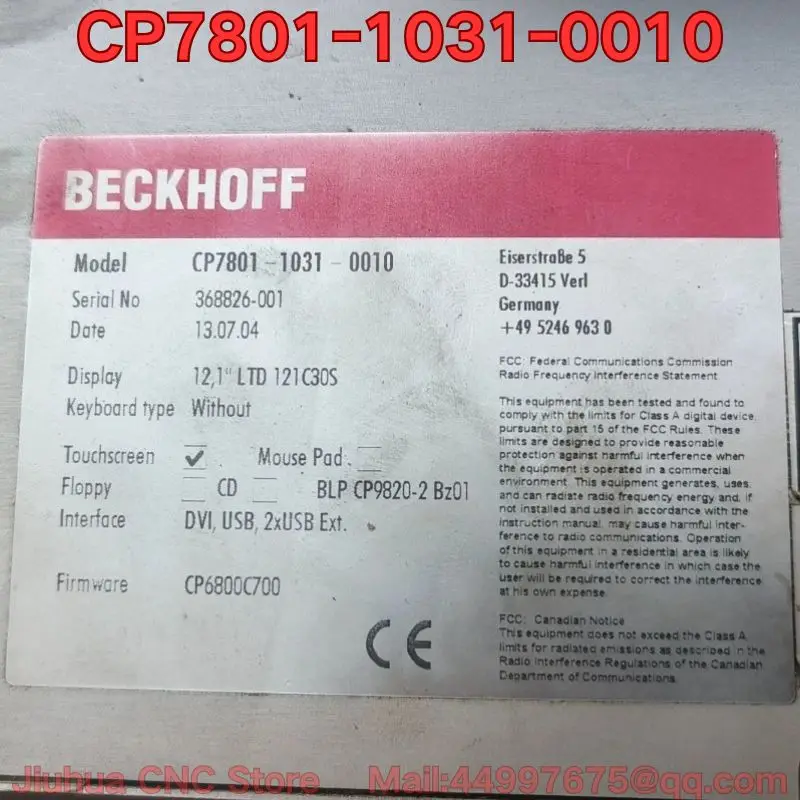 Second-hand CP7801-1031-0010 Display function test normally requires negotiated prices Latest prices for August 2026