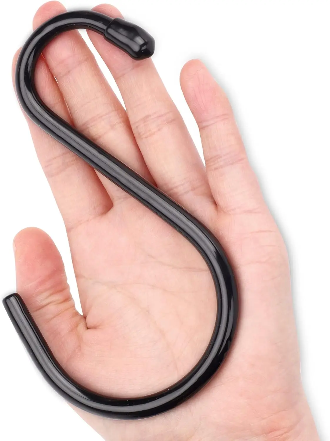 

Набор из 30 больших крючков, 5,5-дюймовые прочные S-образные крючки с виниловым покрытием, крючки для шкафа, черные резиновые крючки для подвешивания растений