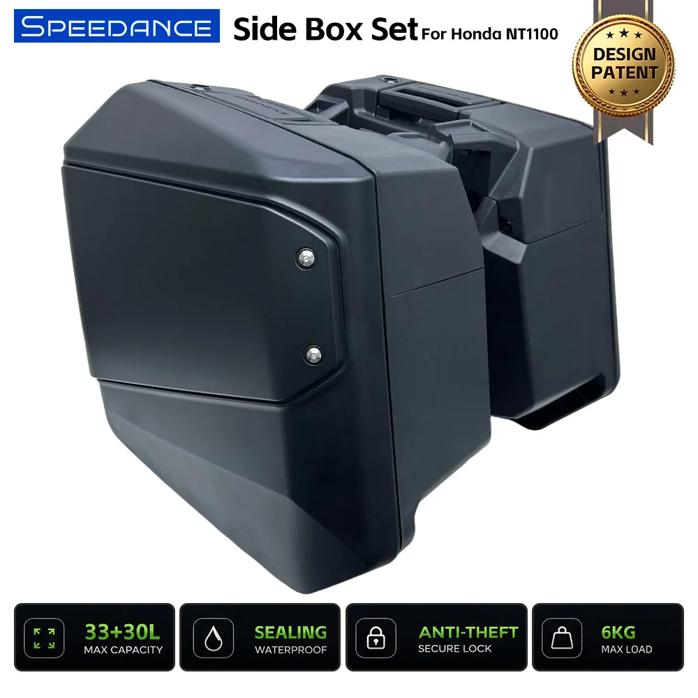 NT1100 Motorcycle Side Boxes Quick Detach, Stock Key Unlock, No Mod, Multiple Colors