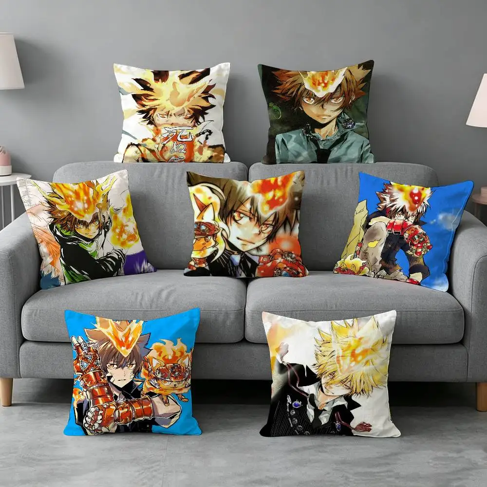 Hitman Reborn Classic 2000s Pillow cover Simple solid color design Surprise For Multiple Bedroom Styles.