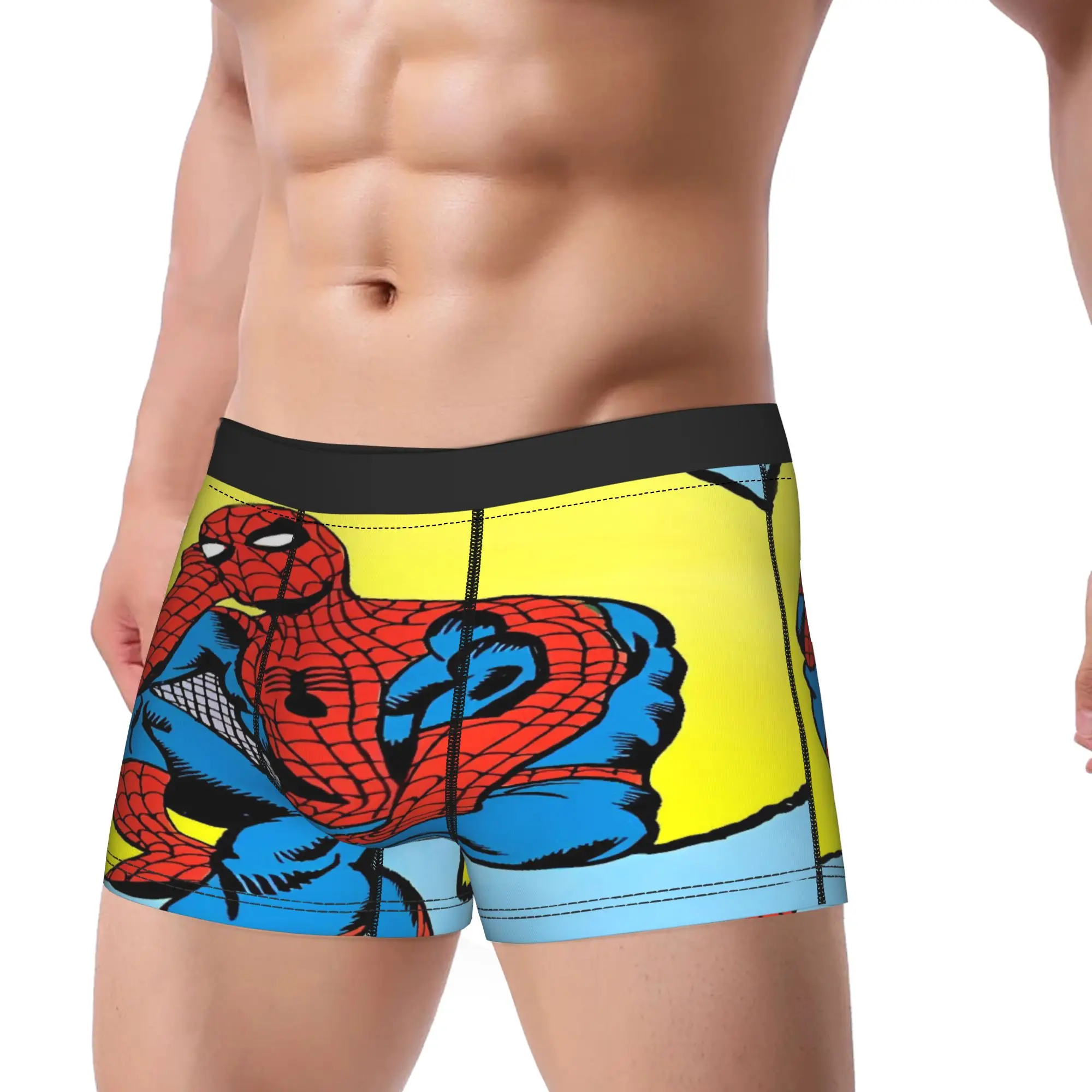 S-Spiders Heroes Trunk  3D Pouch Underwear High Quality Custom DIY Boxer Brief Comfortable Male Underpants Plus Size