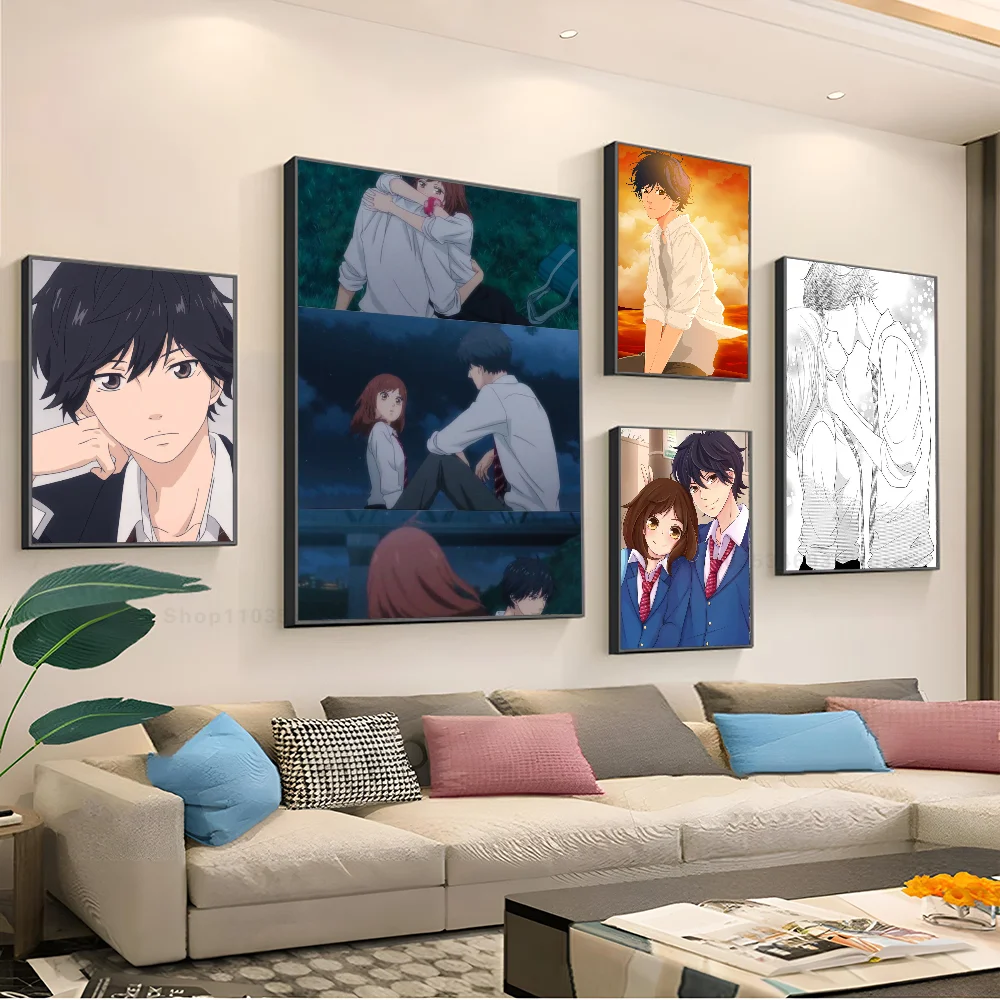 1pc A-Ao H-Haru Ride Anime Poster Self-adhesive Art Poster Waterproof Paper Sticker Coffee House Bar Room Wall Decor