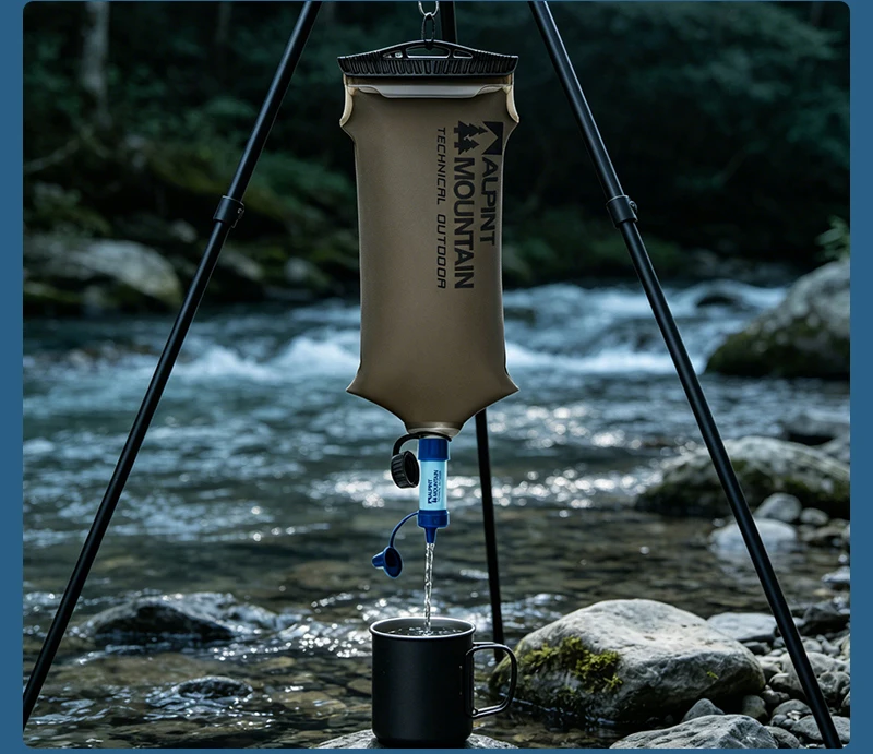 Persönlicher Wasserfilter für Wandern, Camping, Reisen und Notfallvorsorge Überlebens-Wasserfiltrationsstrohhalme Leichtgewichtig Tragbar – Detail 38