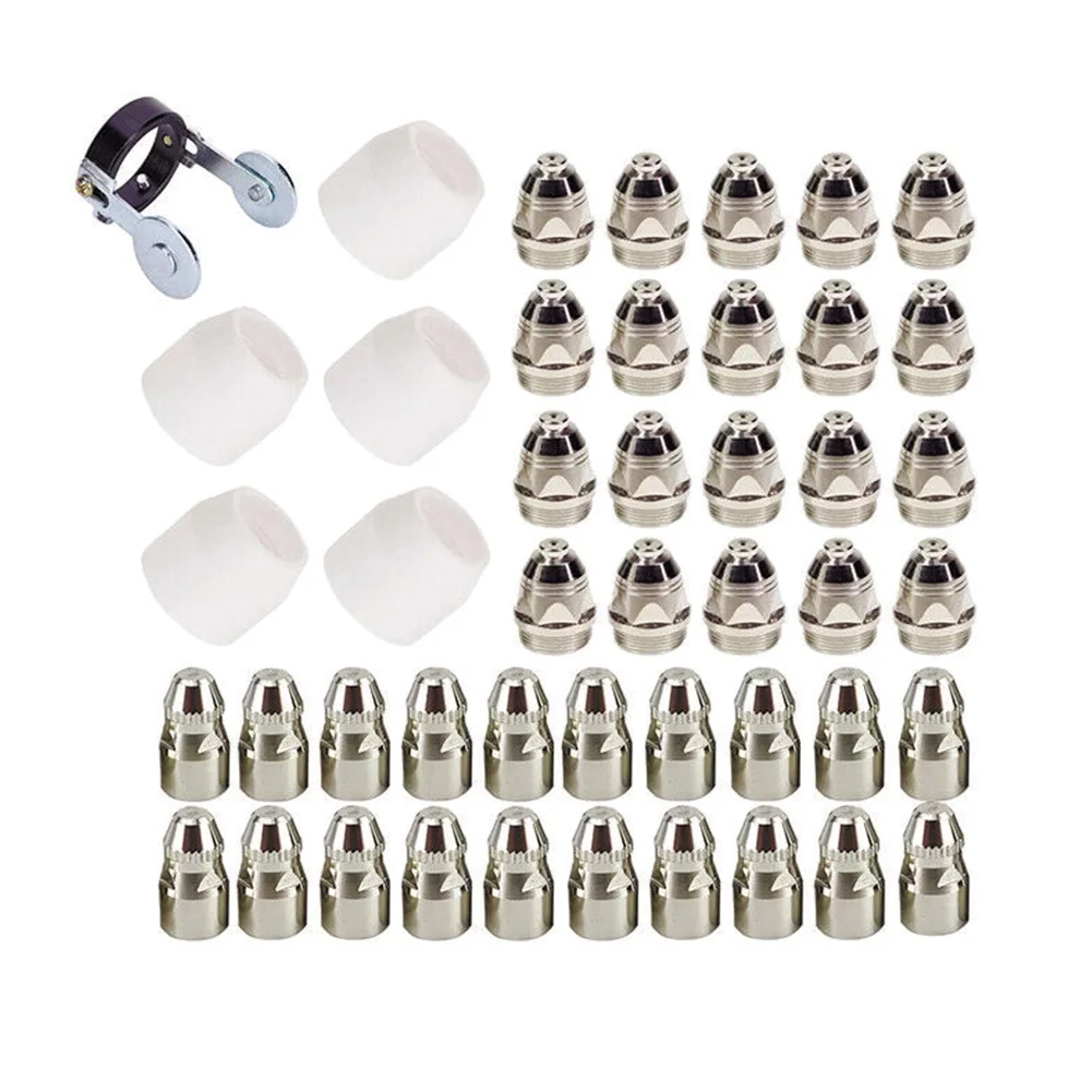 أدوات القطع أقطاب كهربائية أطراف شاملة 46 قطعة مجموعة سمك القطع 10 مللي متر-18 مللي متر أقطاب نحاسية 1.5 مللي متر حجم طرف