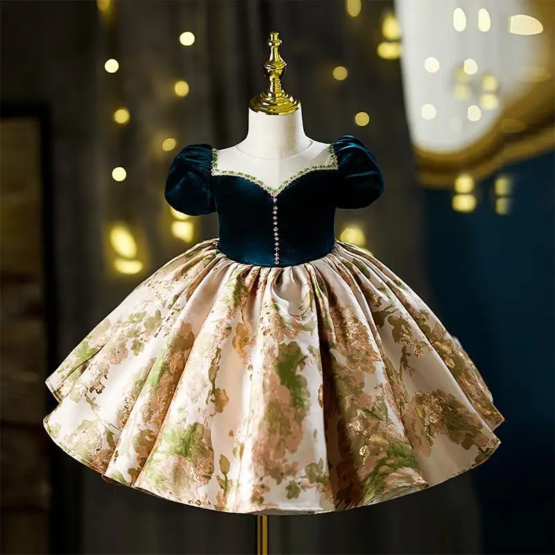 

Christmas Dress for Girls Toddler 2023 Children 1St Birthday Party Dresses Luxury Formal Ball Gowns Evening Photoshoot Costume