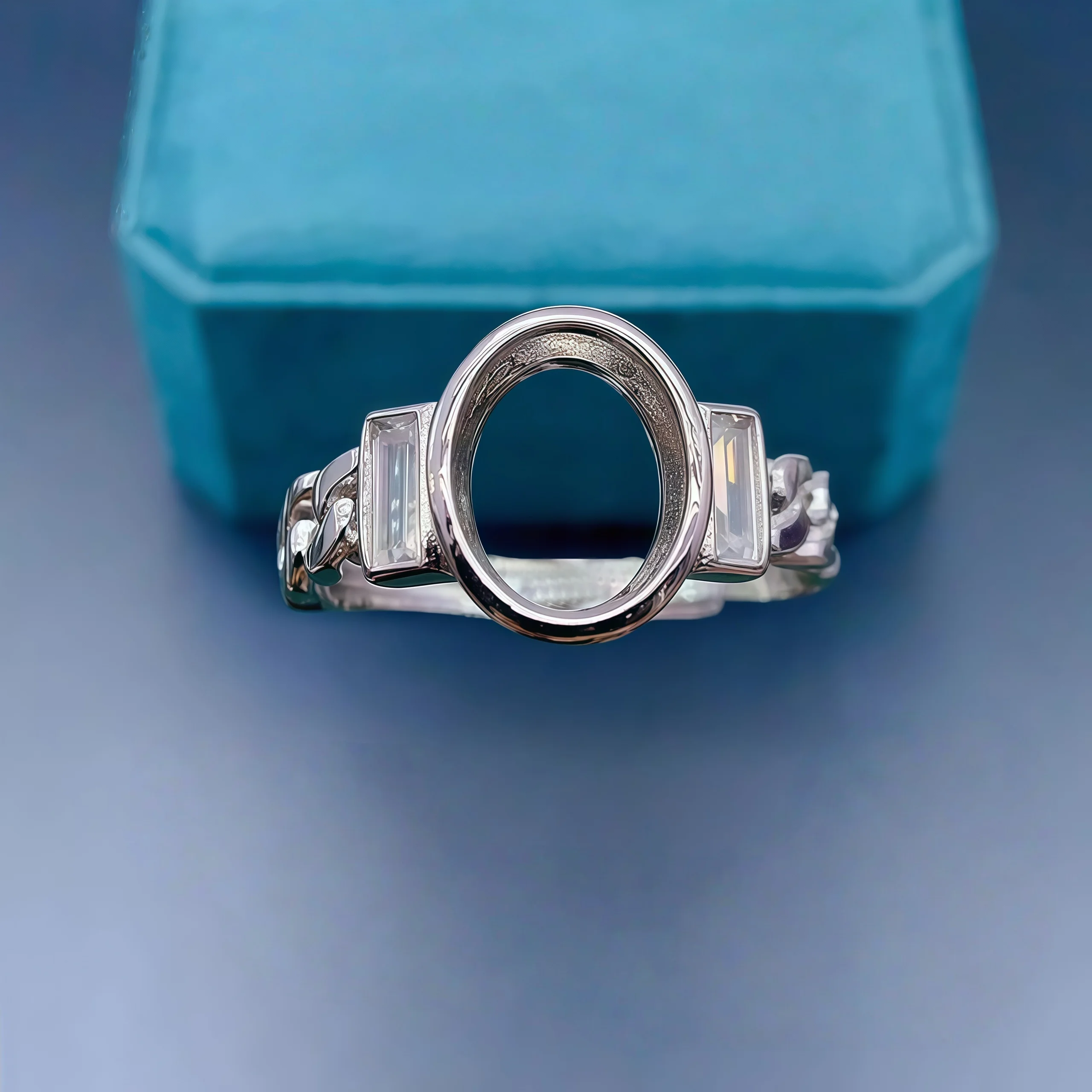 

Модный держатель для колец DIY, пустая поддержка, стерлинговое серебро S925, 8*10 мм, эллиптический камень, изысканный дизайн, очаровательные свадебные украшения для женщин