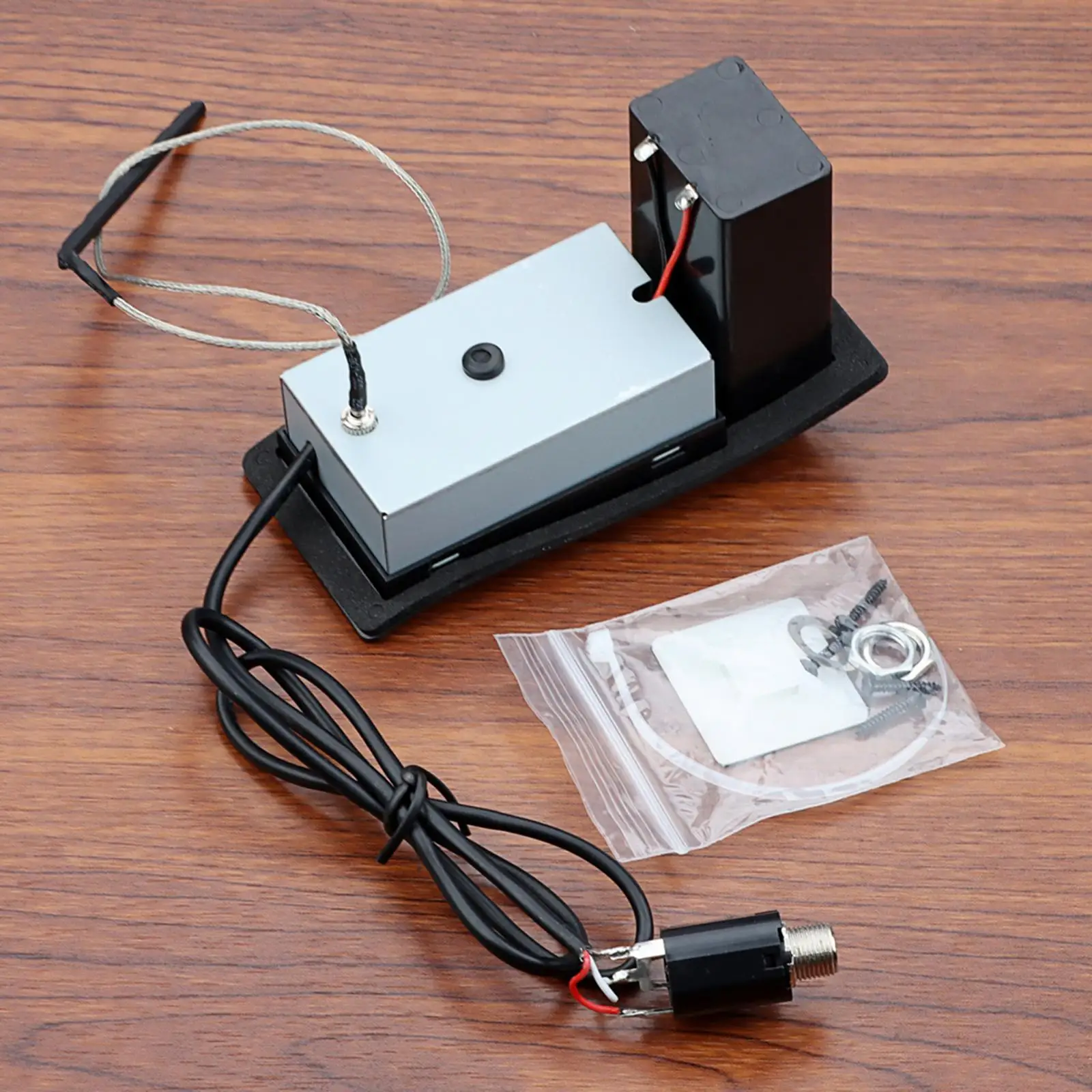Upgrade Parts Acoustic Guitar Pickup Equalizer System with 4 Band EQ and Mic Blend Function for Studio
