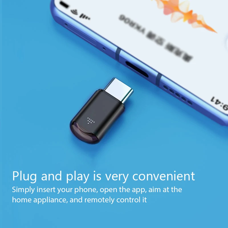 نوع C الهاتف الذكي الأشعة تحت الحمراء الارسال محول التحكم الذكي App التحكم محول الأشعة تحت الحمراء عن بعد مناسبة لمكيف الهواء التلفزيون