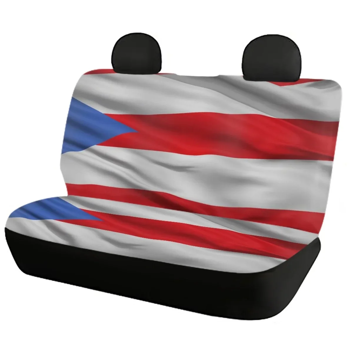 Interior Accessories Set of 4 Car Front Rear Seat Covers Flag of Puerto Rico Design Universal Fit SUV Van Car Seat Protect Cover