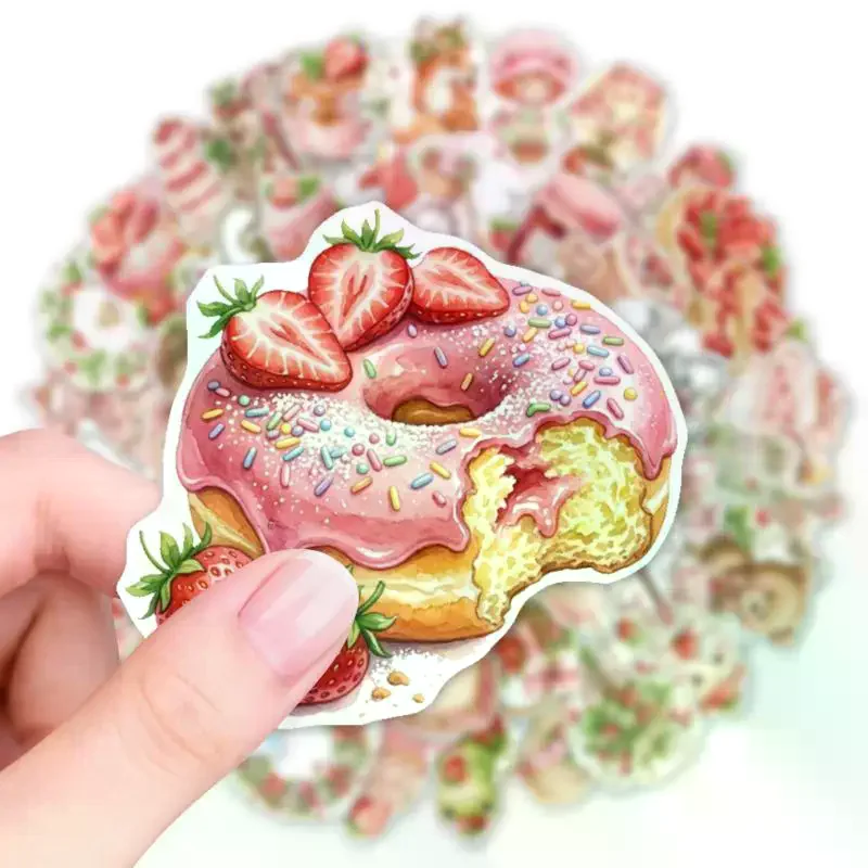 50 Pcs Hand Drawn Strawberry Manor Stickers Vintage Fairy Tale Bear Rabbit Waterproof Decals For Journal Laptop Gift