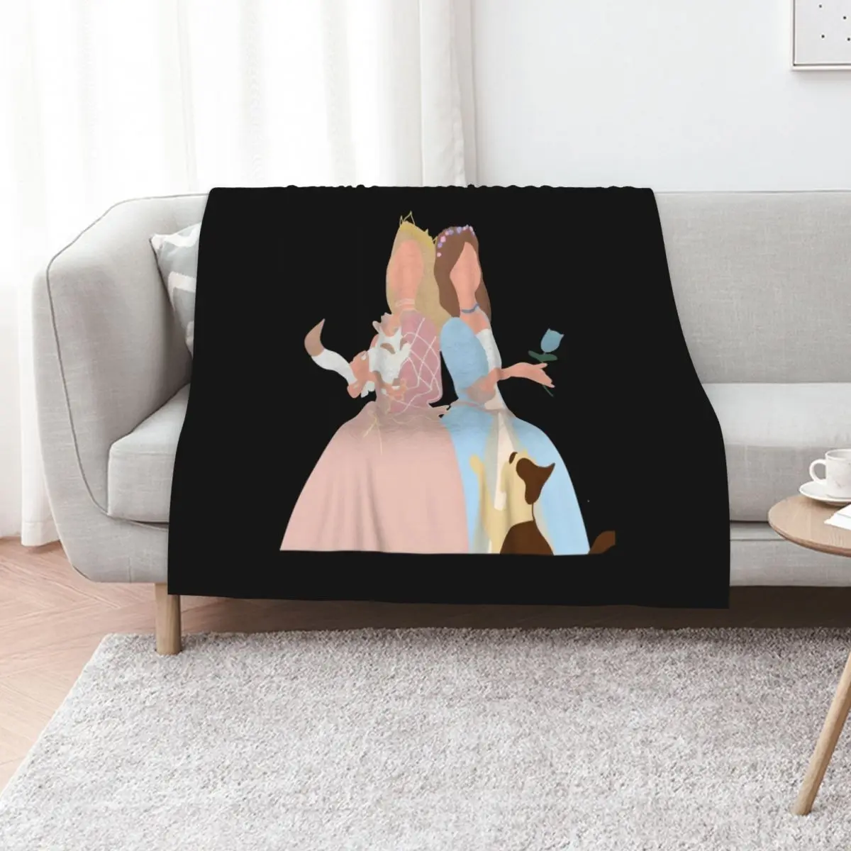 Princess and The Pauper Pullover Sweatshirt Throw Blanket Decorative Beds Luxury Personalized Gift Vintage Warm Shaggy Blankets