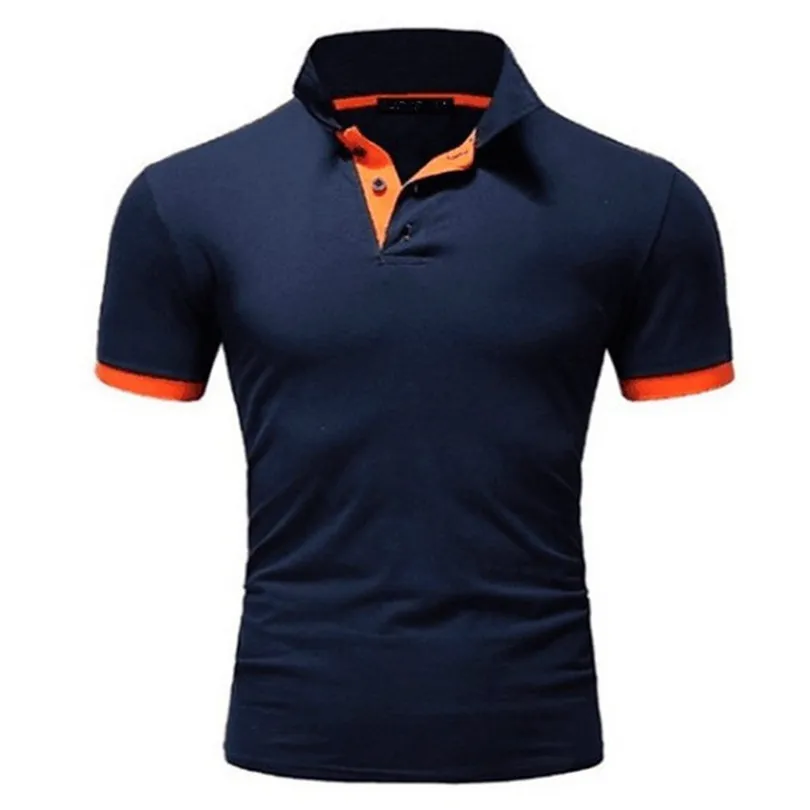 New Polo Shirt Men Summer Stritching Men\'s Shorts Sleeve Polo S-5XL Men Tee Shirt