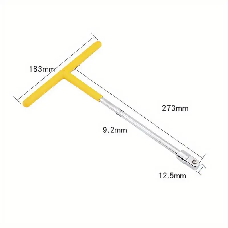 2 Pcs T Type Hex Socket Wrench Key Multifunctional Inner Hex Tool Set for Car Motorcycle Repair