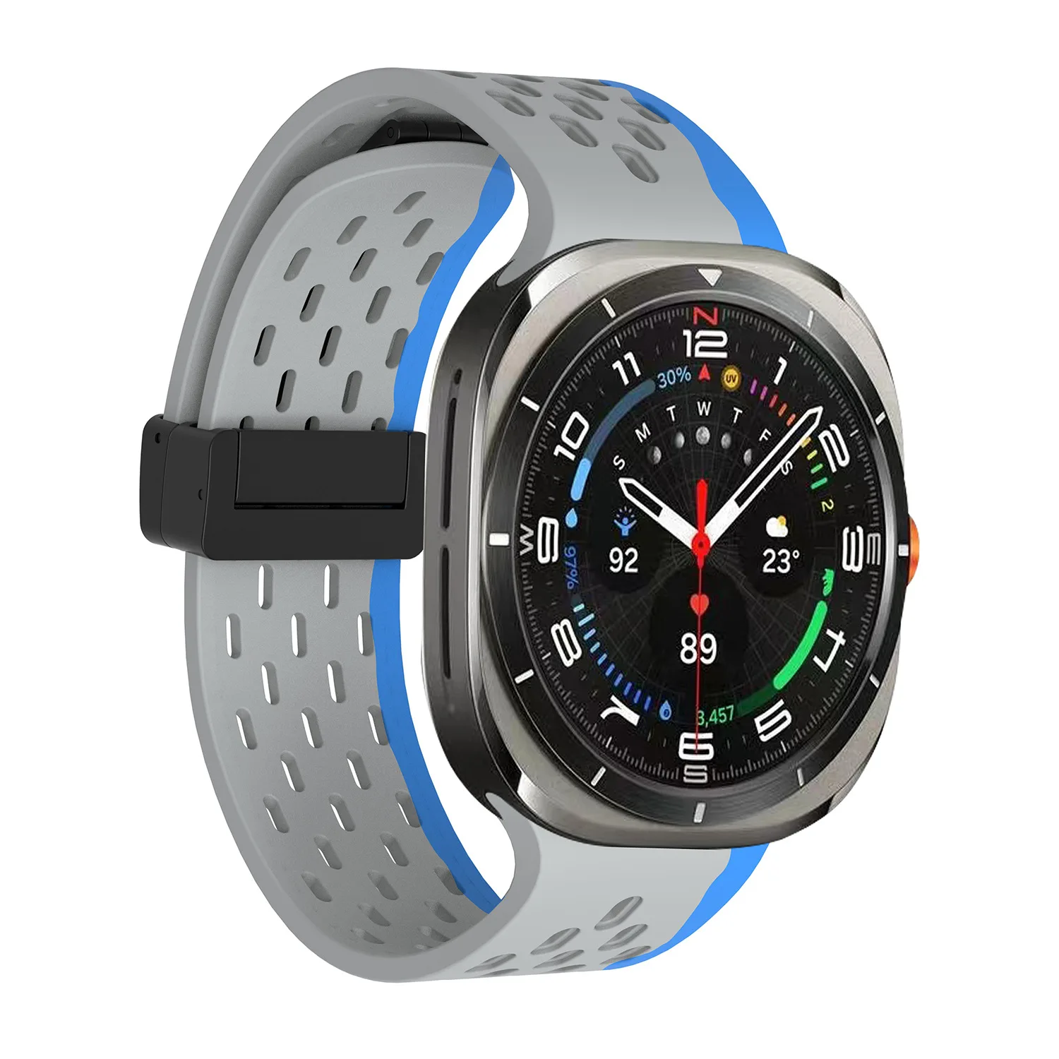 Ремешок магнитный складной для Samsung Galaxy Watch Ultra 47 мм, мягкий силиконовый браслет для Galaxy Watch 7 Ultra, браслет для наручных часов